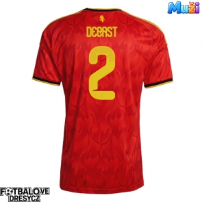 Belgie Zeno Debast #2 Domácí Dres MS 2026 Krátký Rukáv